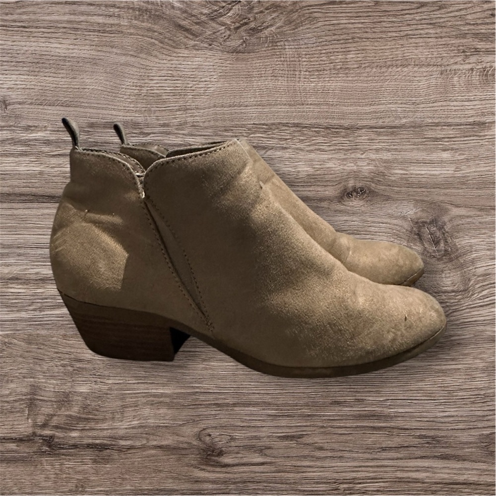 Tan Suede Ankle Booties